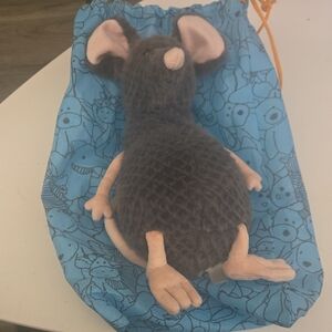 Jellycat Charcoal and Pink Plush Mouse Toy